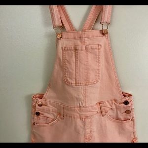 Justice Girls Size 18 Bib Overall Shorts
